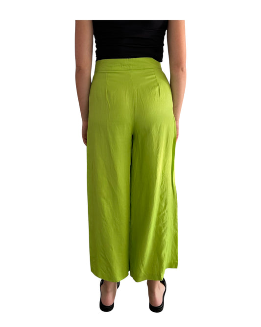 Pantalone a palazzo Lime PANTALONE LINO/VISCOSA LIME SUSAN DI 