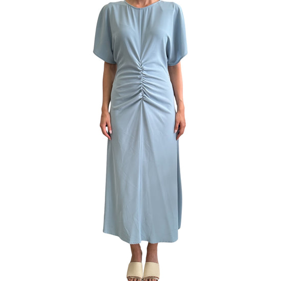 Abito lungo con arricciatura Polvere TE0036 POLVERE VICOLO 