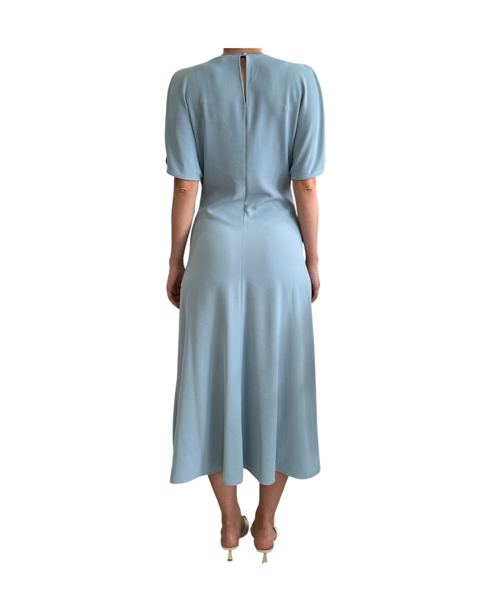 Abito lungo con arricciatura Polvere TE0036 POLVERE VICOLO 