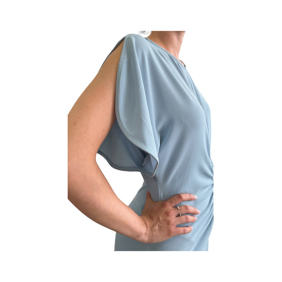 Abito lungo con arricciatura Polvere TE0036 POLVERE VICOLO 