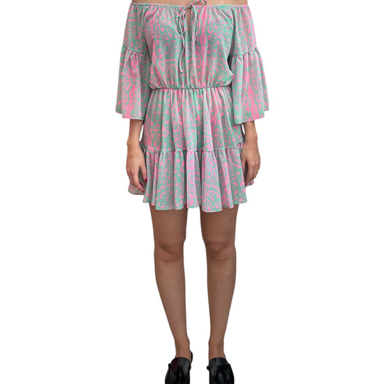 Vestito corto con volant Rosa e Celeste FK24-1368X02 UNICA F**K 