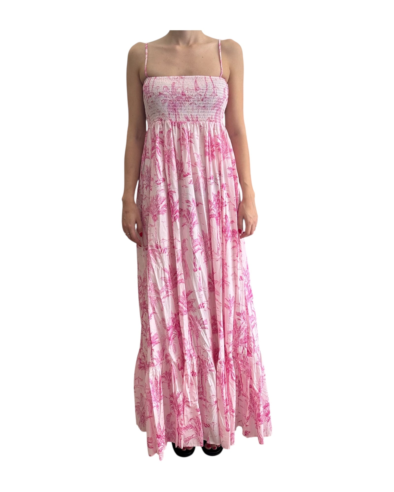 Abito lungo Fantasia rosa JME002 01272F MC2 SAINT BARTH 