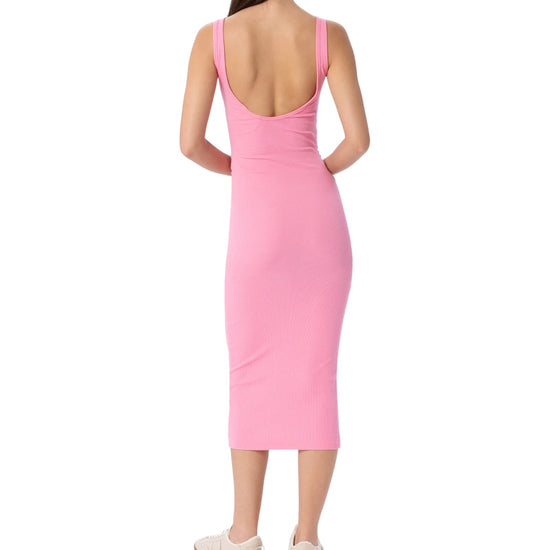 Abito canotta in jersey di cotone rosa a coste JNF0001 00041F MC2 SAINT BARTH 