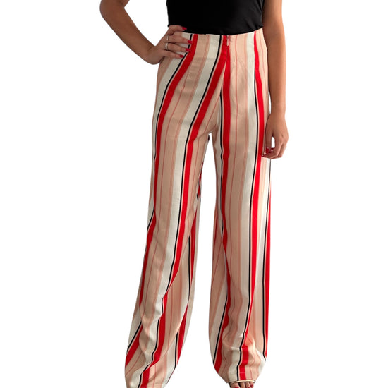 Pantalone a palazzo a righe PANTALONE RIGHR ARANCIO THink&Belive 