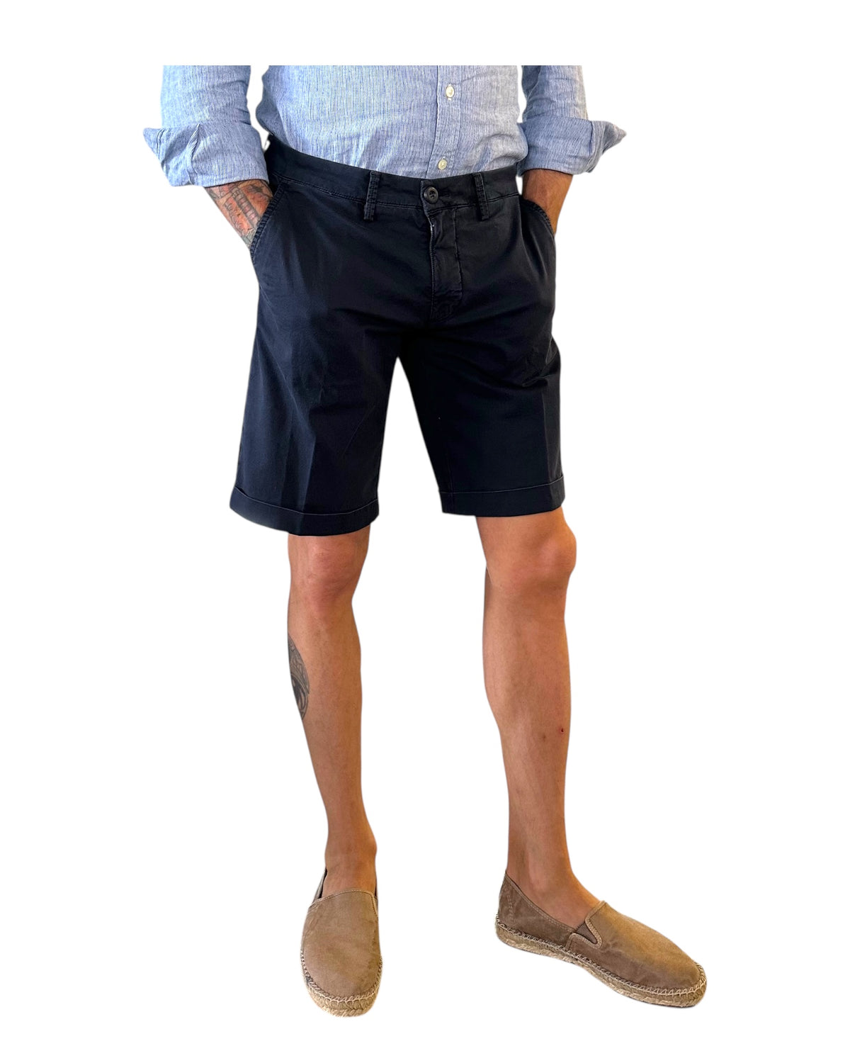 Bermuda Brighton Gabardina dark navy 213 BRIGHTON GABARDINA DARK NAVY MODFITTERS 