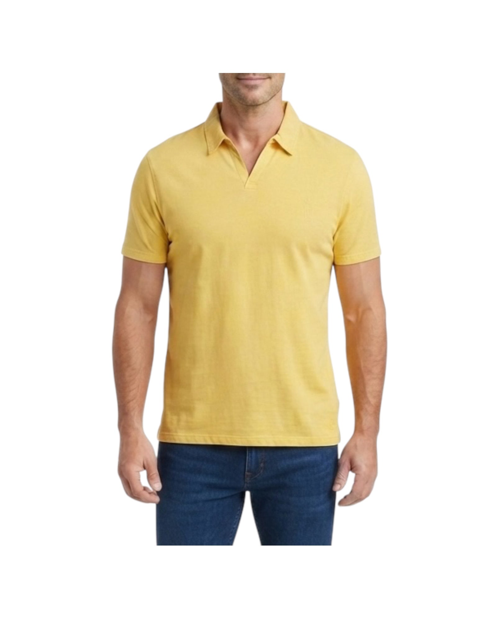 Polo in cotone senza bottoni Yellow 2003 YELLOW BL'KER 