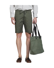 Bermuda in popeline di cotone Army Green