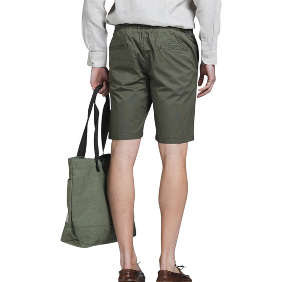 Bermuda in popeline di cotone Army Green BARNES ARMY GREEN IMPURE 