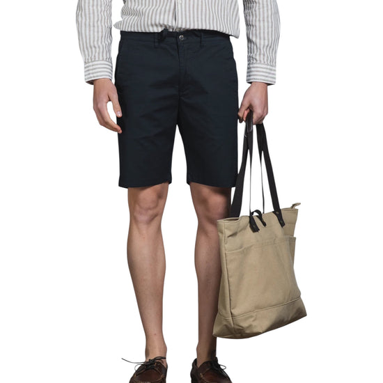 Bermuda in popeline di cotone Navy BARNES NAVY IMPURE 