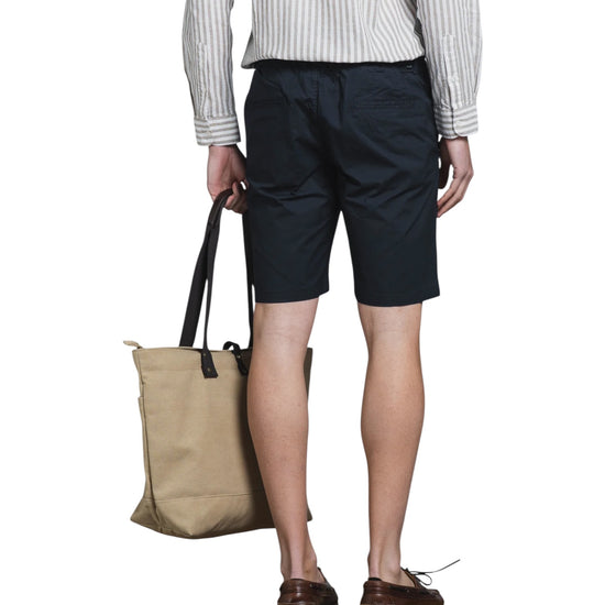 Bermuda in popeline di cotone Navy BARNES NAVY IMPURE 
