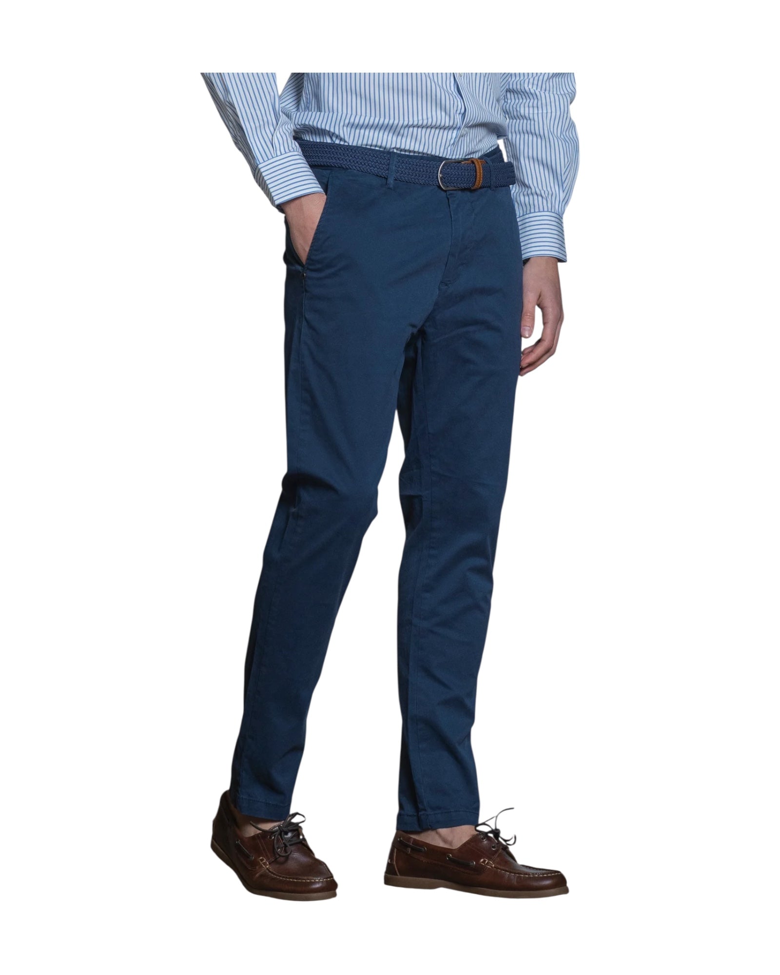 Pantalone chino in cotone stretch Blue BRYAN GABC27 IMPURE 