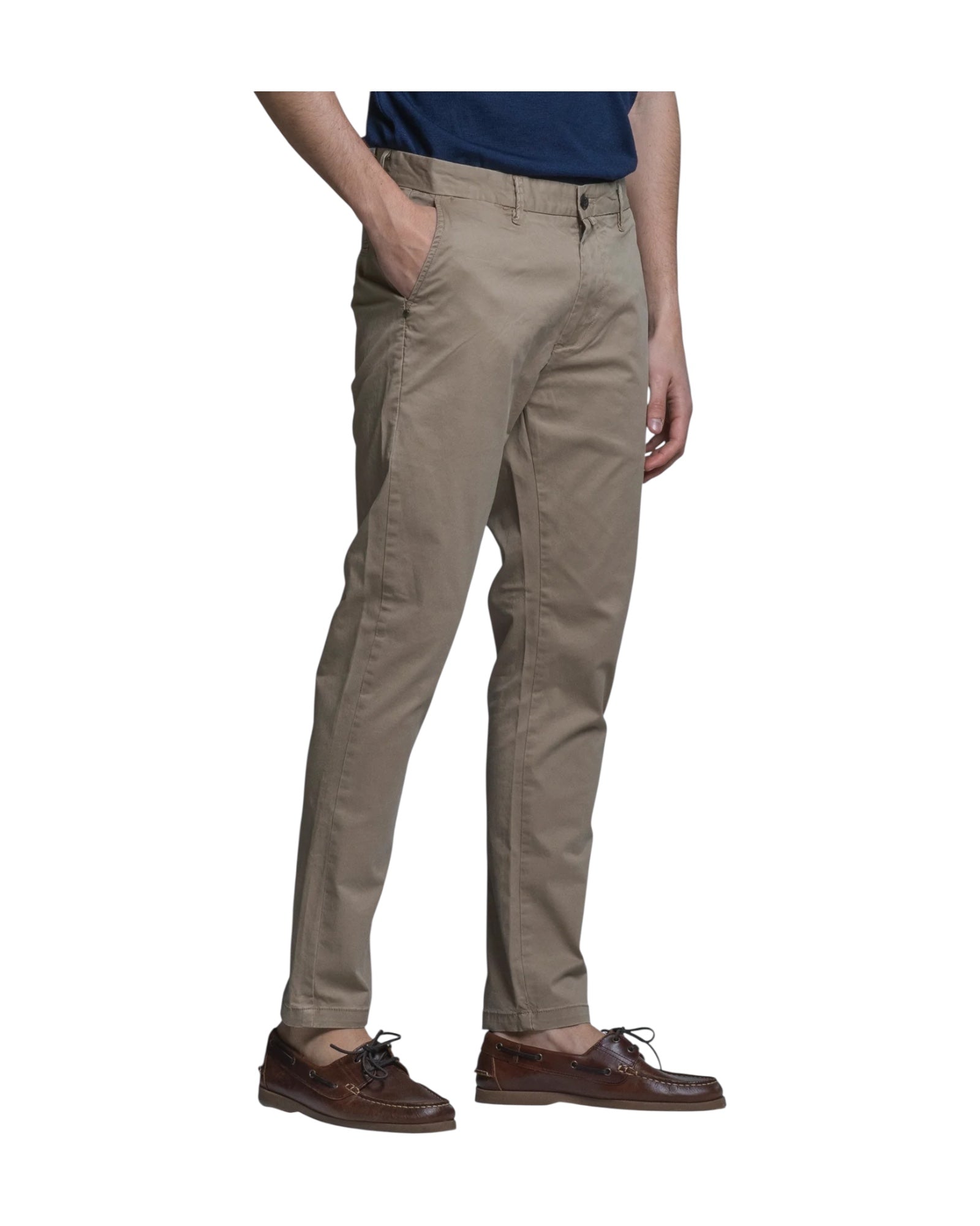 Pantalone Chino in cotone stretch Beige BRYAN GABC51 IMPURE 