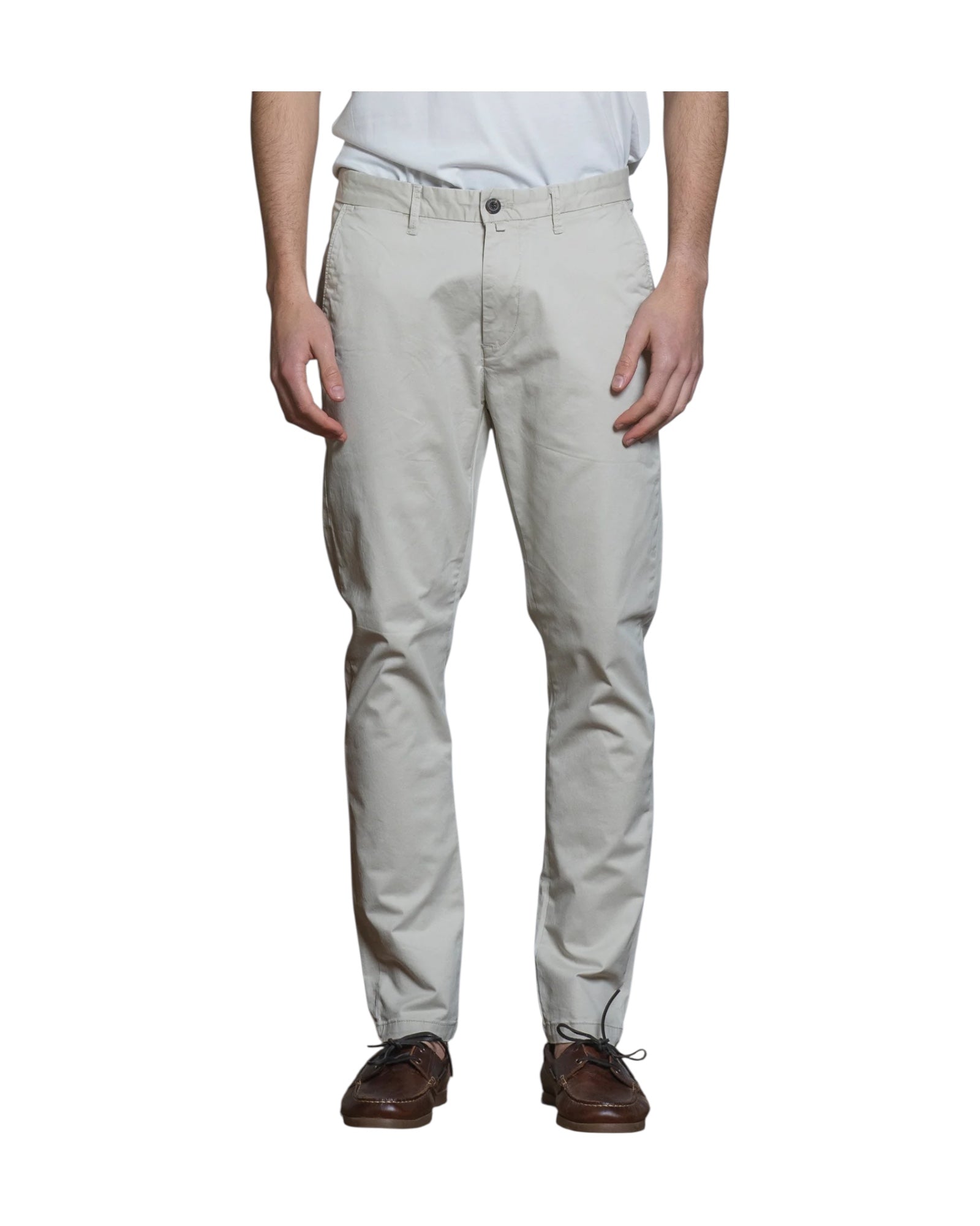 Pantalone Chino in cotone stretch Ecru BRYAN GABC56 IMPURE 