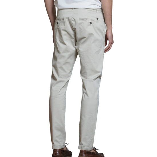 Pantalone Chino in cotone stretch Ecru BRYAN GABC56 IMPURE 
