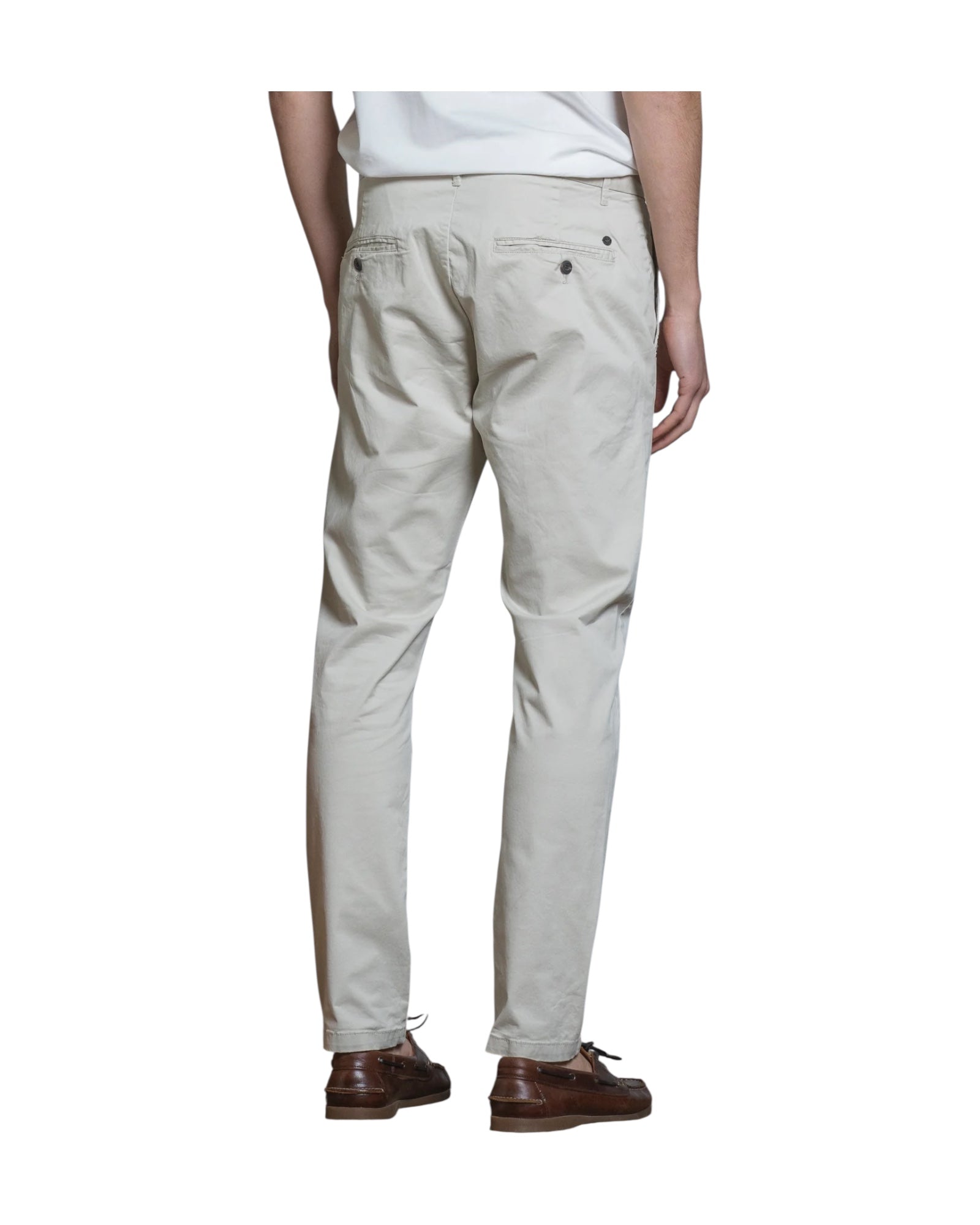 Pantalone Chino in cotone stretch Ecru BRYAN GABC56 IMPURE 