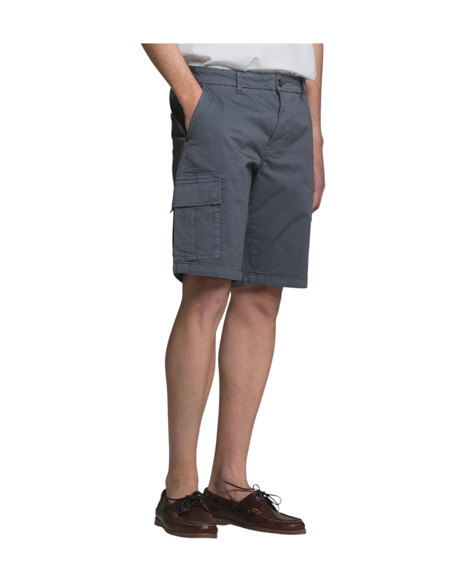 Bermuda Cargo in cotone stretch Mid grey DANNY GAB240 IMPURE 
