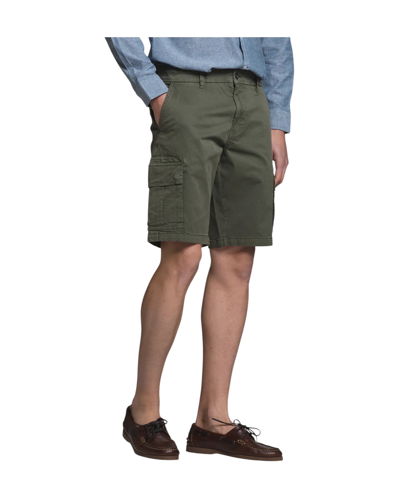 Bermuda Cargo in cotone stretch Military green DANNY GABC03 IMPURE 