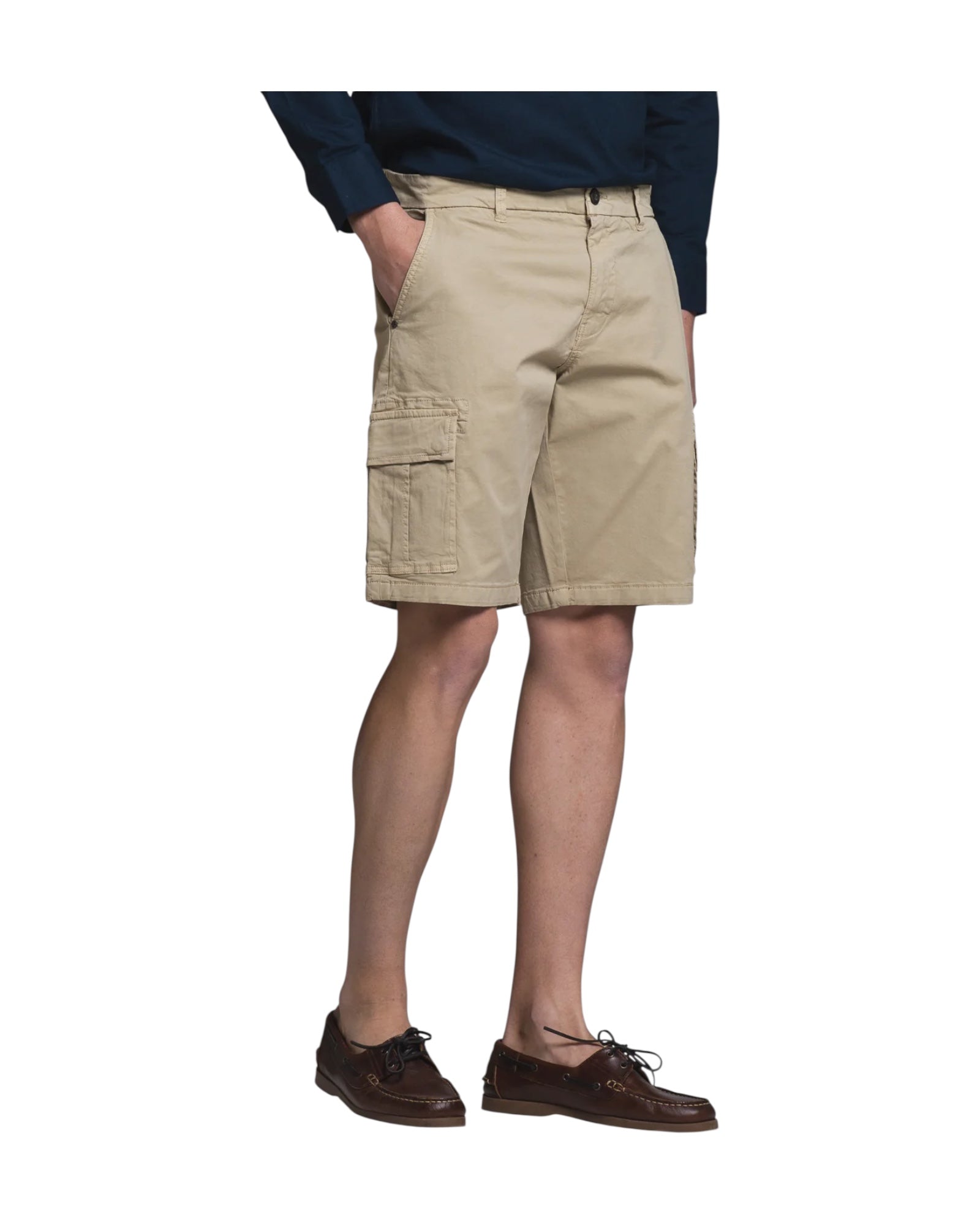 Bermuda Cargo in cotone stretch Desert DANNY GABC68 IMPURE 