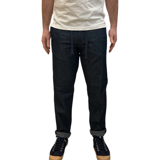 Pantalone in cotone Chambray Dark blue MILES CMBC99 IMPURE 
