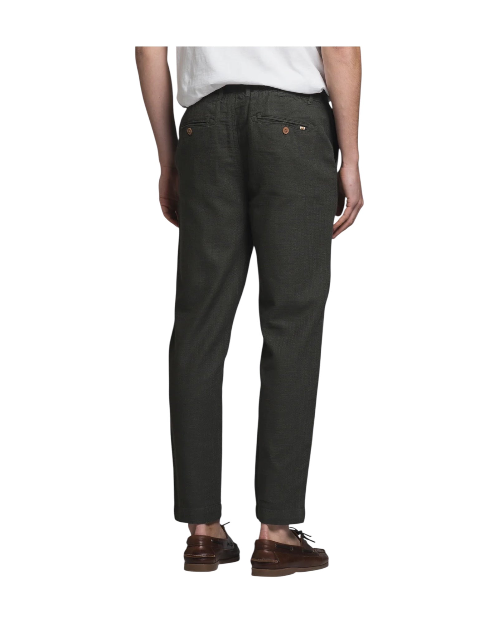 Pantalone in cotone effetto garzato Dark green MILES DOBC04 IMPURE 