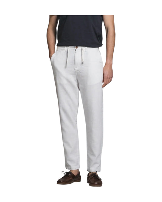 Pantalone in cotone effetto garzato White MILES DOBC24 IMPURE 