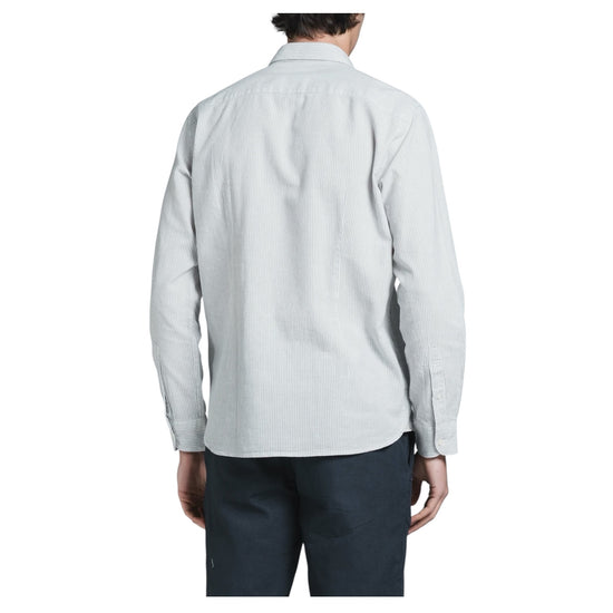 Camicia in misto lino a righe Grey RILEY065 LNC254 IMPURE 