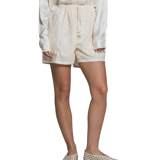 Short in cotone ricamato Avorio SUSY IVORY IMPURE 