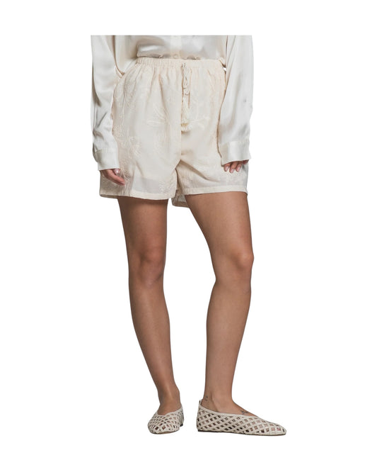 Short in cotone ricamato Avorio SUSY IVORY IMPURE 