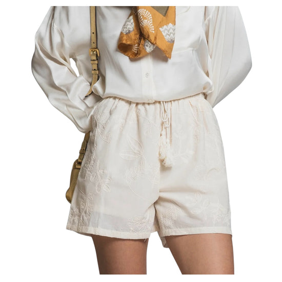 Short in cotone ricamato Avorio SUSY IVORY IMPURE 
