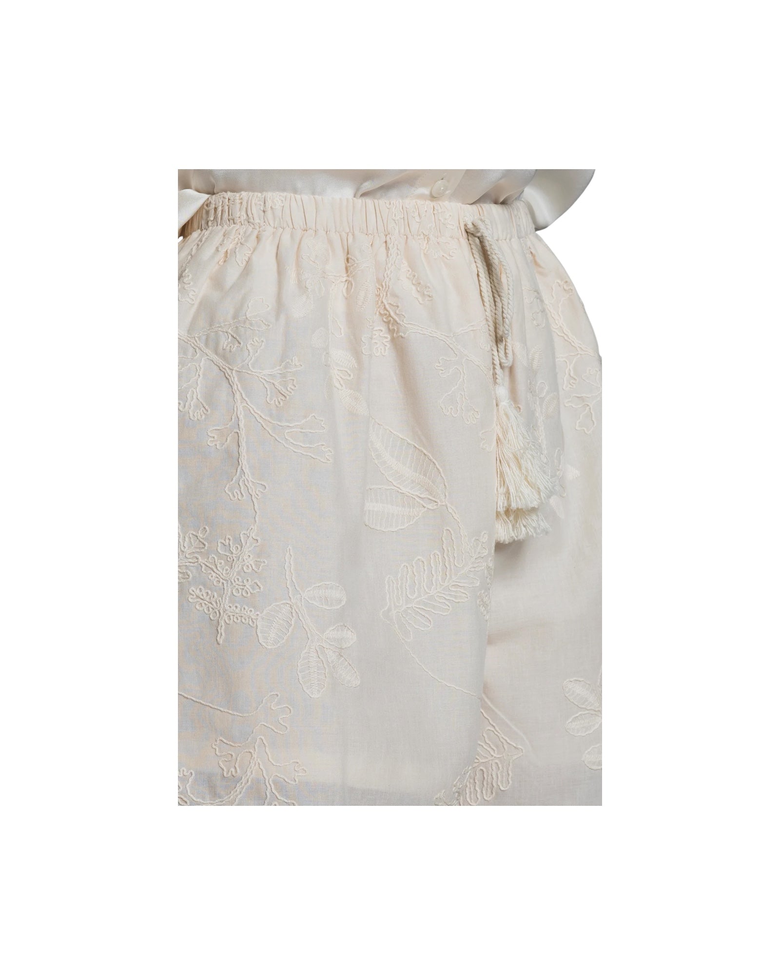 Short in cotone ricamato Avorio SUSY IVORY IMPURE 