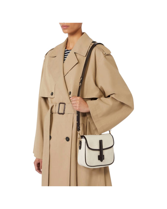 Borsa a tracolla piccola in canvas e pelle Corda AGAP 001 MAX MARA WEEKEND 