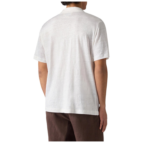 Polo in puro lino Bianco FRS0001 01138L MC2 SAINT BARTH 