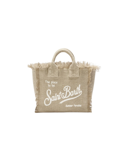 Borsa Vanity Mini in lino Beige VAMI008 01139L MC2 SAINT BARTH 