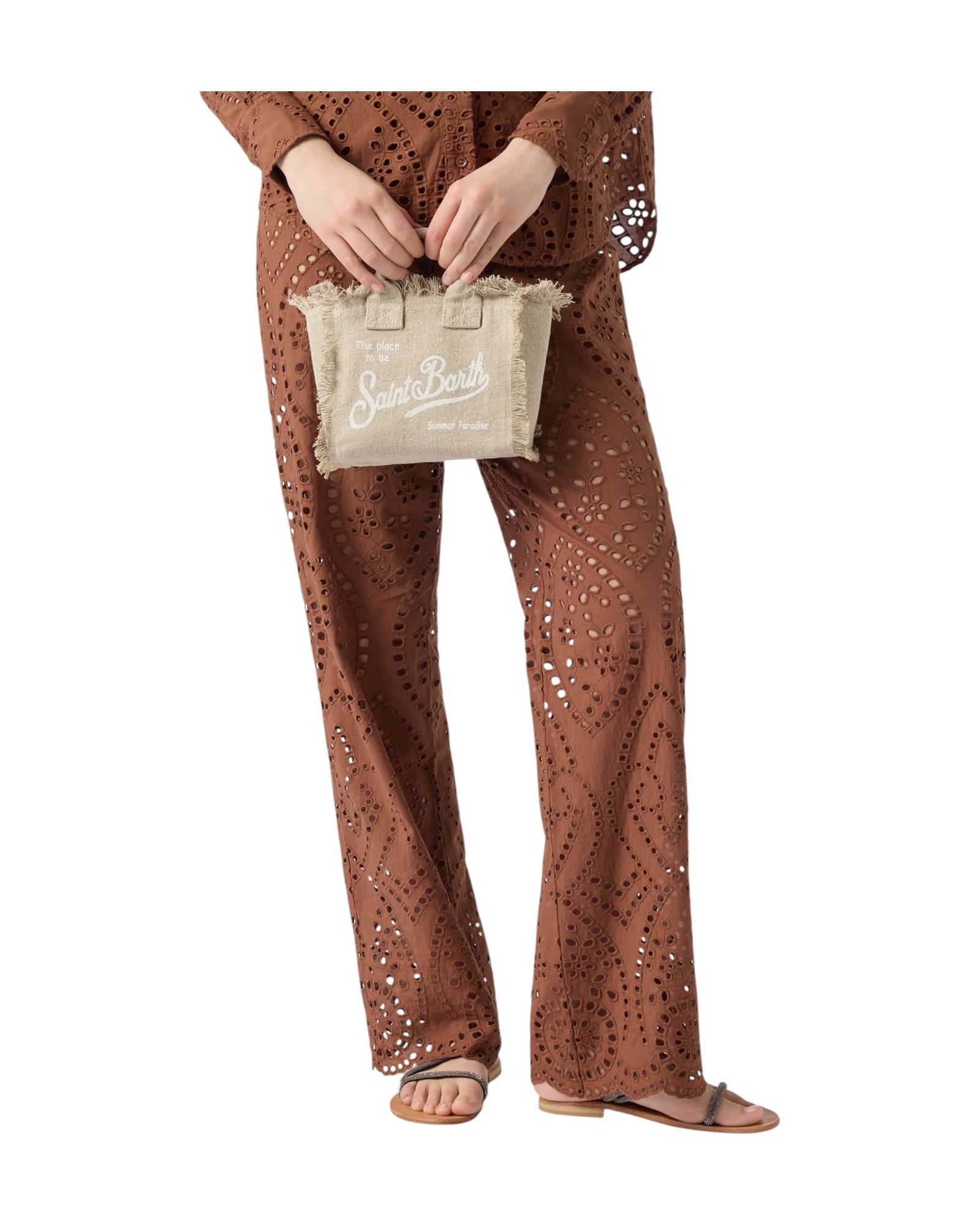 Borsa Vanity Mini in lino Beige VAMI008 01139L MC2 SAINT BARTH 