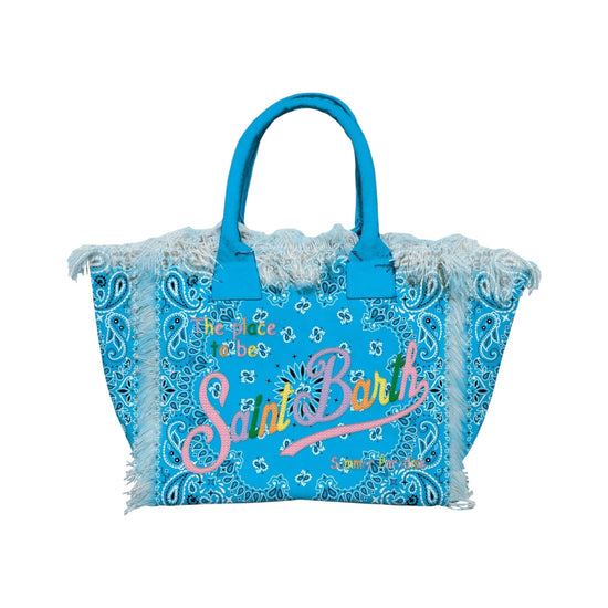 Borsa Vanity in canvas con stampa bandana VANI001 02568L MC2 SAINT BARTH 