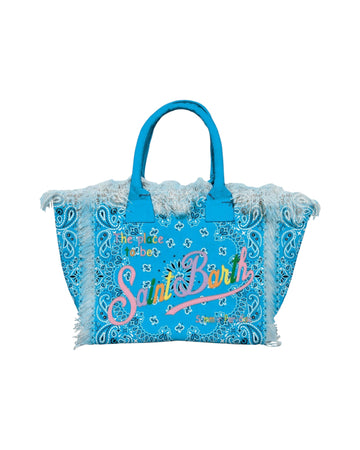 Borsa Vanity in canvas con stampa bandana VANI001 02568L MC2 SAINT BARTH 
