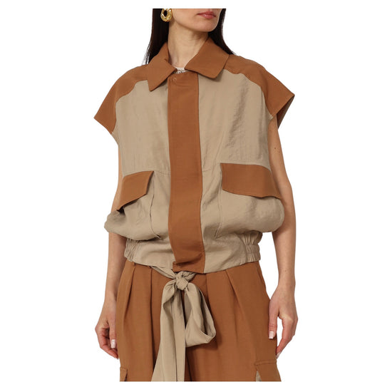 Gilet Bicolor D02E0975 CARAMELLO PHILIA LOFT 