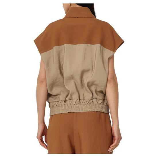 Gilet Bicolor D02E0975 CARAMELLO PHILIA LOFT 