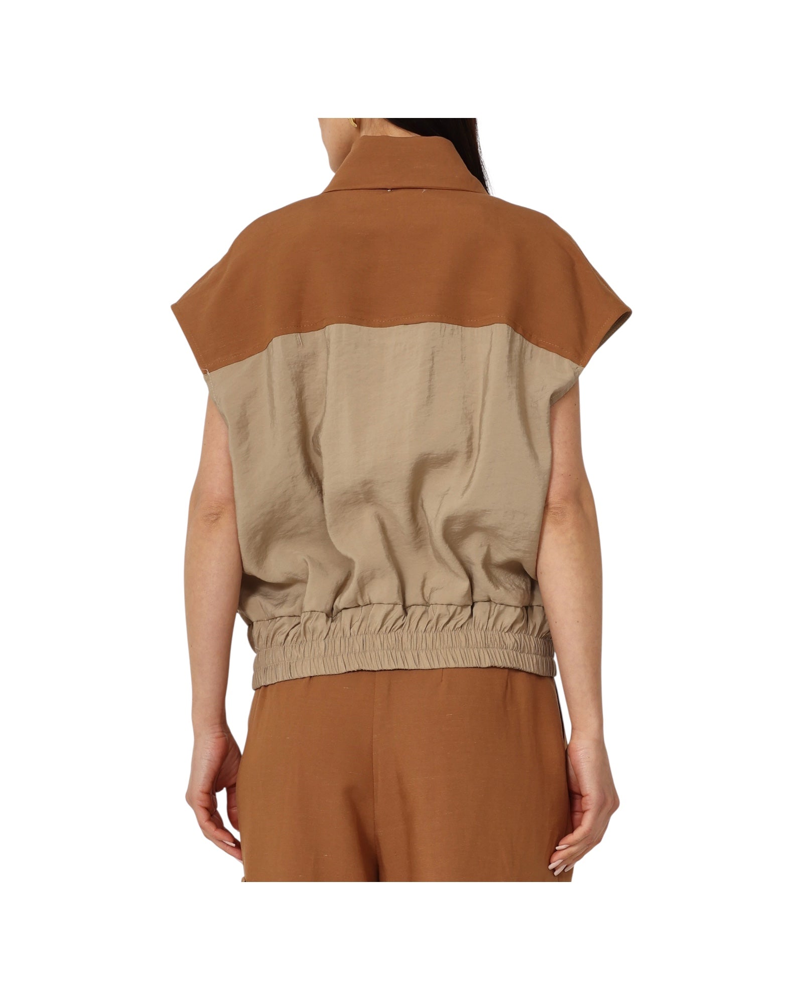 Gilet Bicolor D02E0975 CARAMELLO PHILIA LOFT 