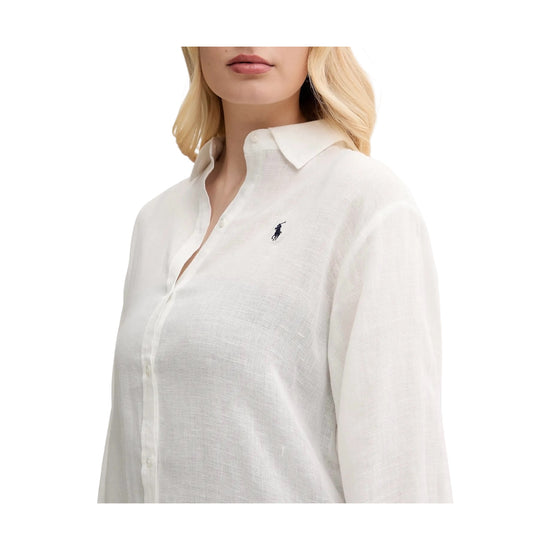 Camicione in cotone e lino Cream 21564377 CREAM RALPH LAUREN 