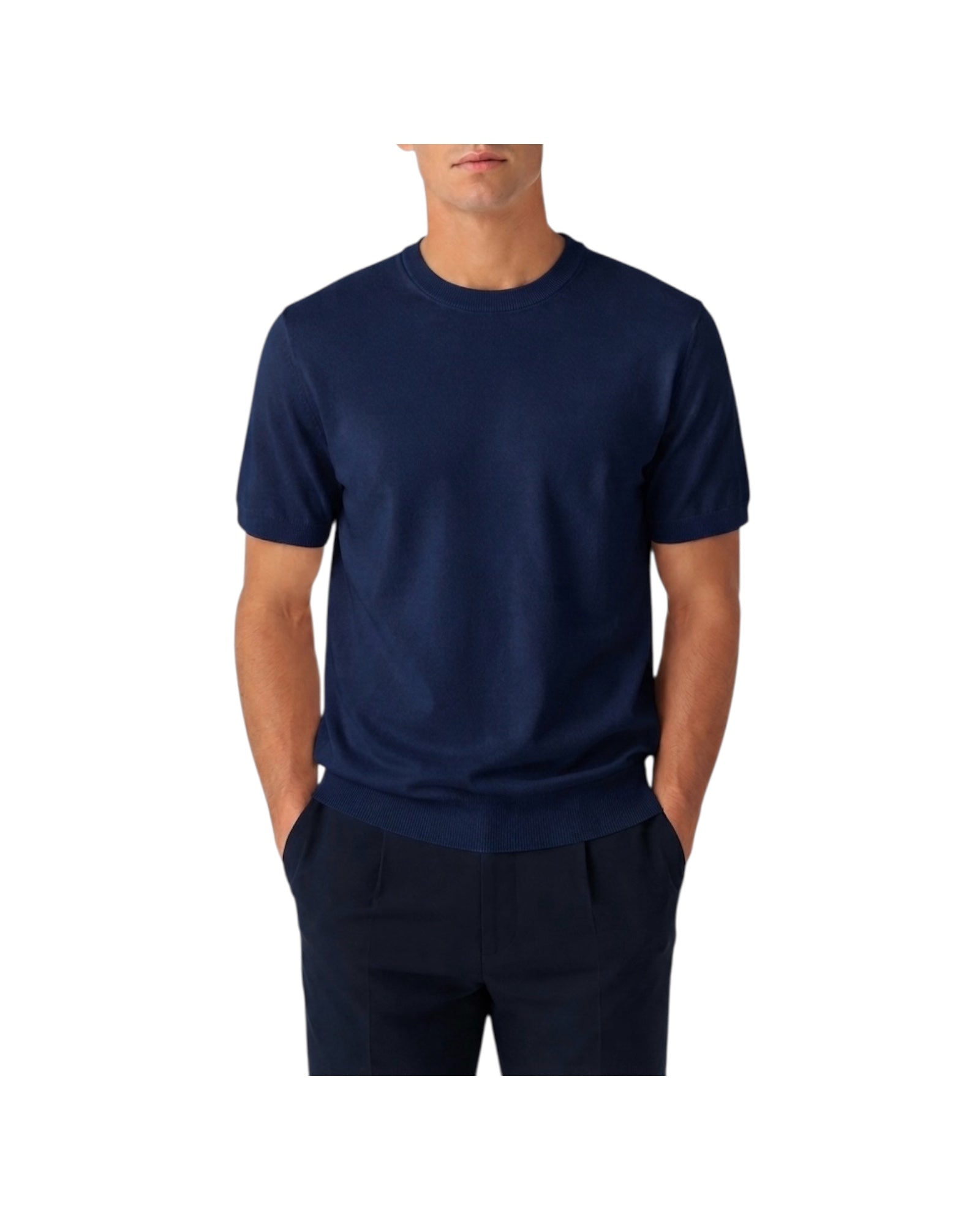 Maglia in cotone Crepe Blu navy 241112 BLU NAVY RE.VI.VAL 
