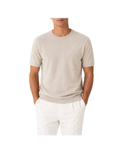 Maglia in cotone Crepe Tortora