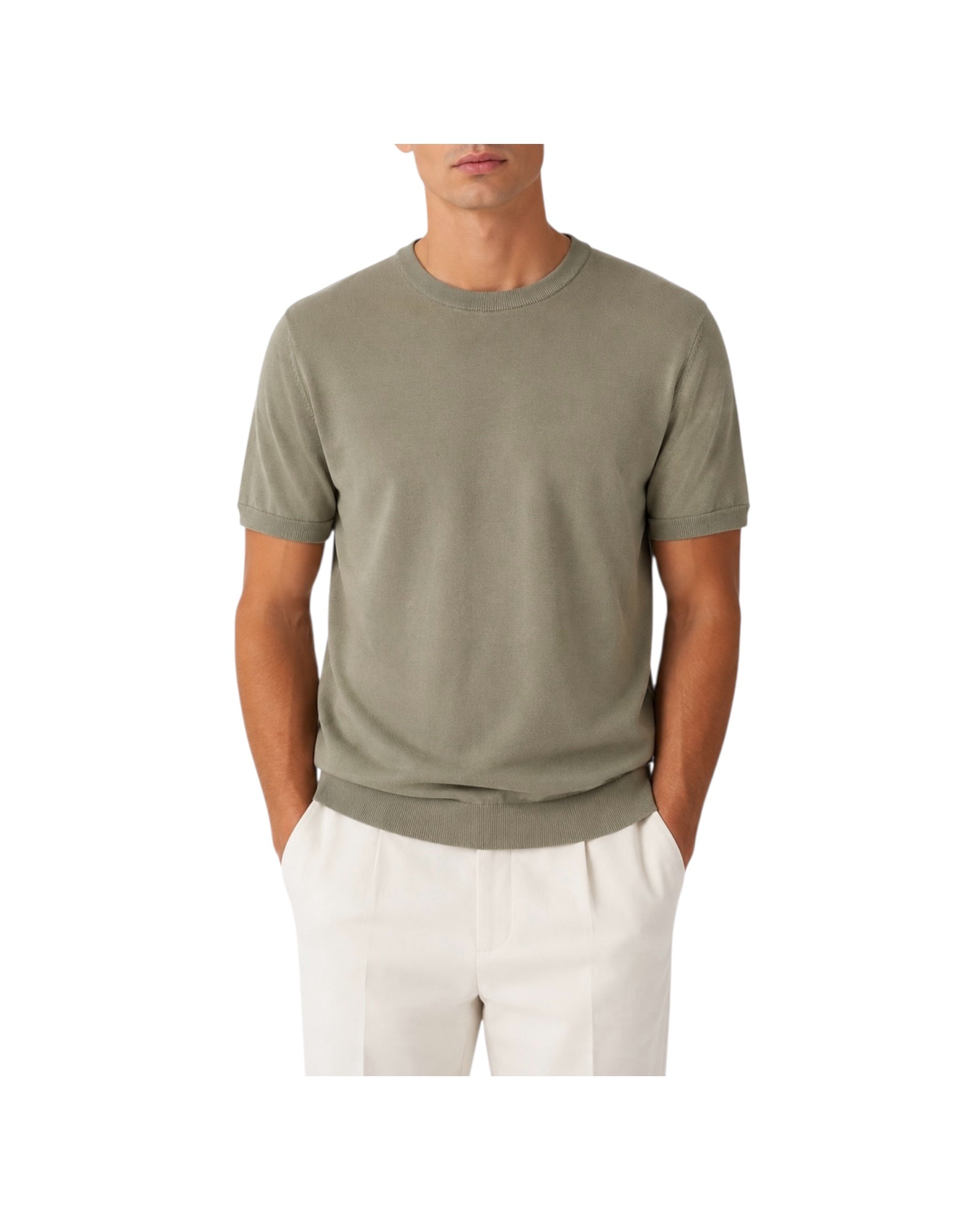 Maglia in cotone Crepe Verde militare 241112 VERDE MILITARE RE.VI.VAL 