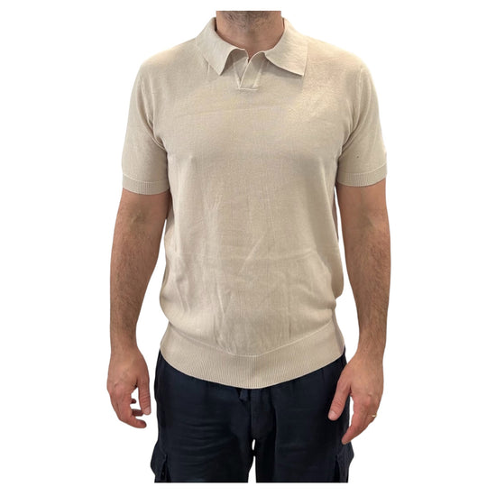 Polo in cotone a nido d'ape Beige 260010 BEIGE RE.VI.VAL 