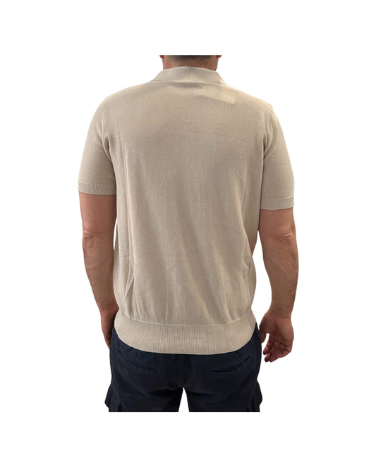 Polo in cotone a nido d'ape Beige 260010 BEIGE RE.VI.VAL 