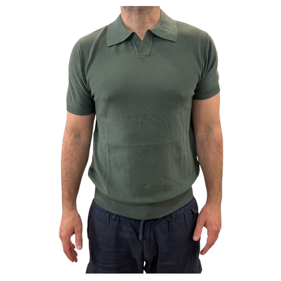 Polo in cotone a nido d'ape Green 260010 GREEN RE.VI.VAL 