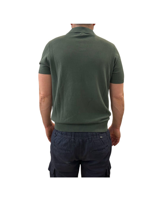 Polo in cotone a nido d'ape Green 260010 GREEN RE.VI.VAL 