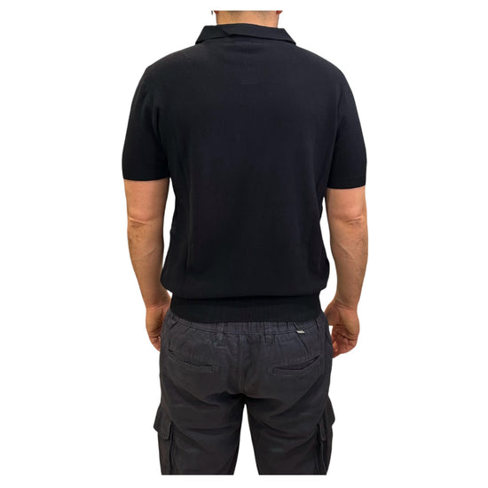 Polo in cotone a nido d'ape Navy 260010 NAVY RE.VI.VAL 