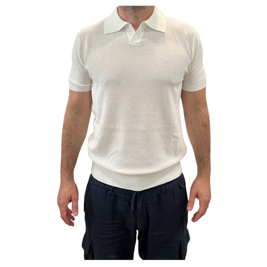 Polo in cotone a nido d'ape White 260010 WHITE RE.VI.VAL 