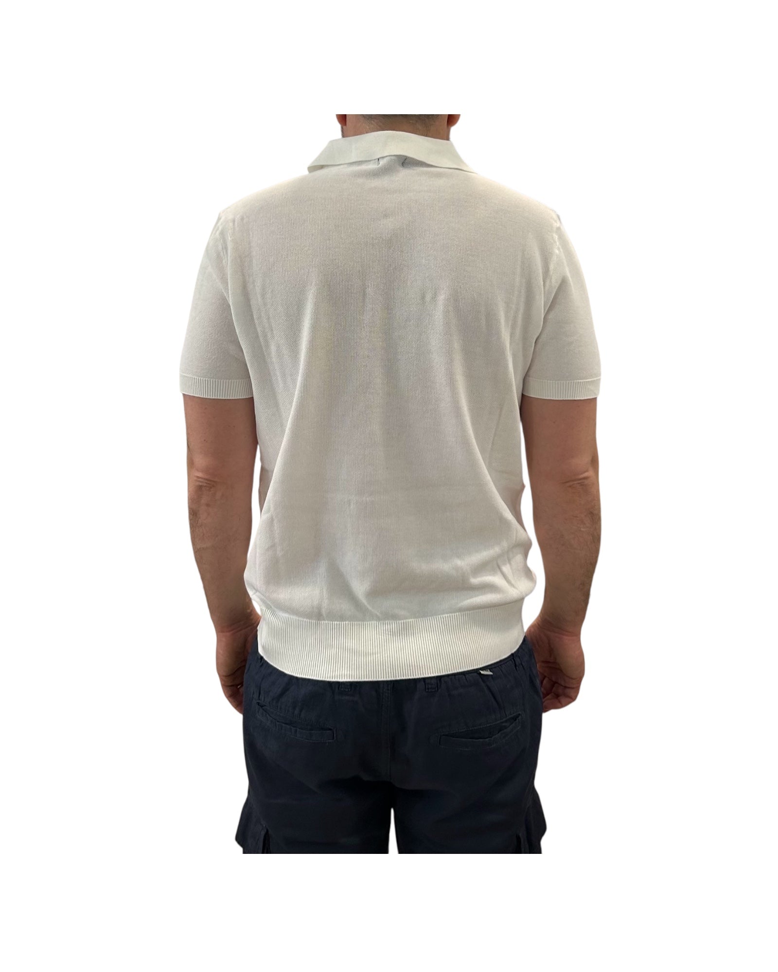 Polo in cotone a nido d'ape White 260010 WHITE RE.VI.VAL 